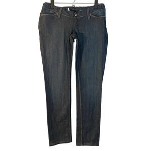 Habitual Blue Medium Wash Straight Leg Low Rise Denim Jeans Women Sz 1